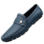 Breathable British Style Black Men's Casual Leather Shoes
