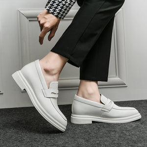 Men's Short Height Increasing Insole Business Formal Wear Leather Shoes