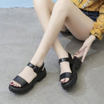 Women's Peep Toe Ankle-strap Buckle Platform Sandals