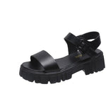 Women's Peep Toe Ankle-strap Buckle Platform Sandals