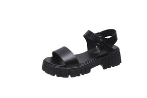 Women's Peep Toe Ankle-strap Buckle Platform Sandals