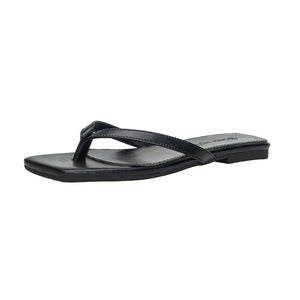 Square Head Flip Flops French Style Kitten Heel Women